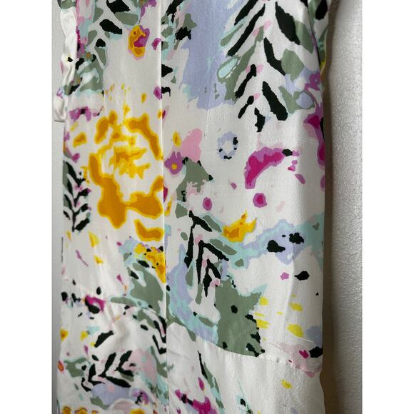 Thakoon White Floral Print Sleeveless Silk Sheath Mini Dress 6 - Picture 9 of 15